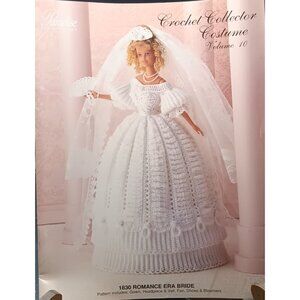 1830 Romance Era Bride Crochet Collector Costume Pattern Leaflet By Paradise